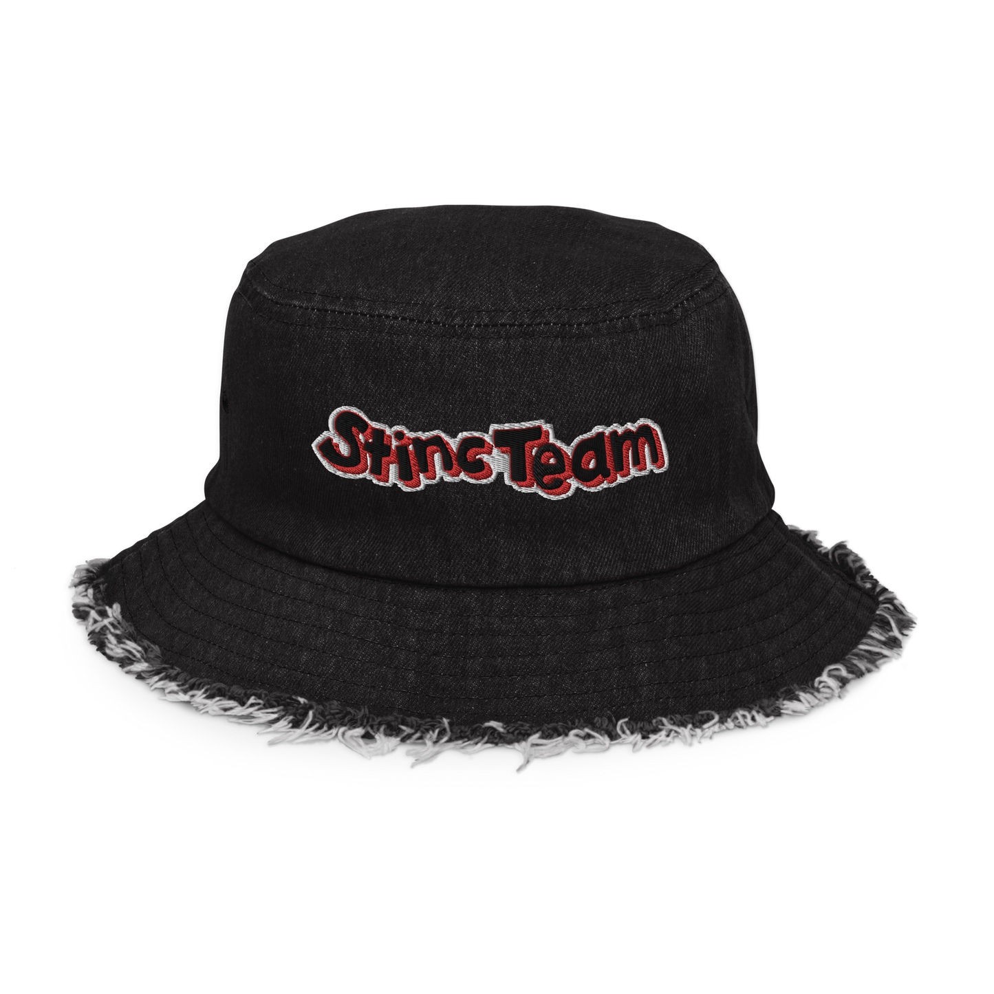 "Year of the Stincs" Distressed Denim Bucket Hat