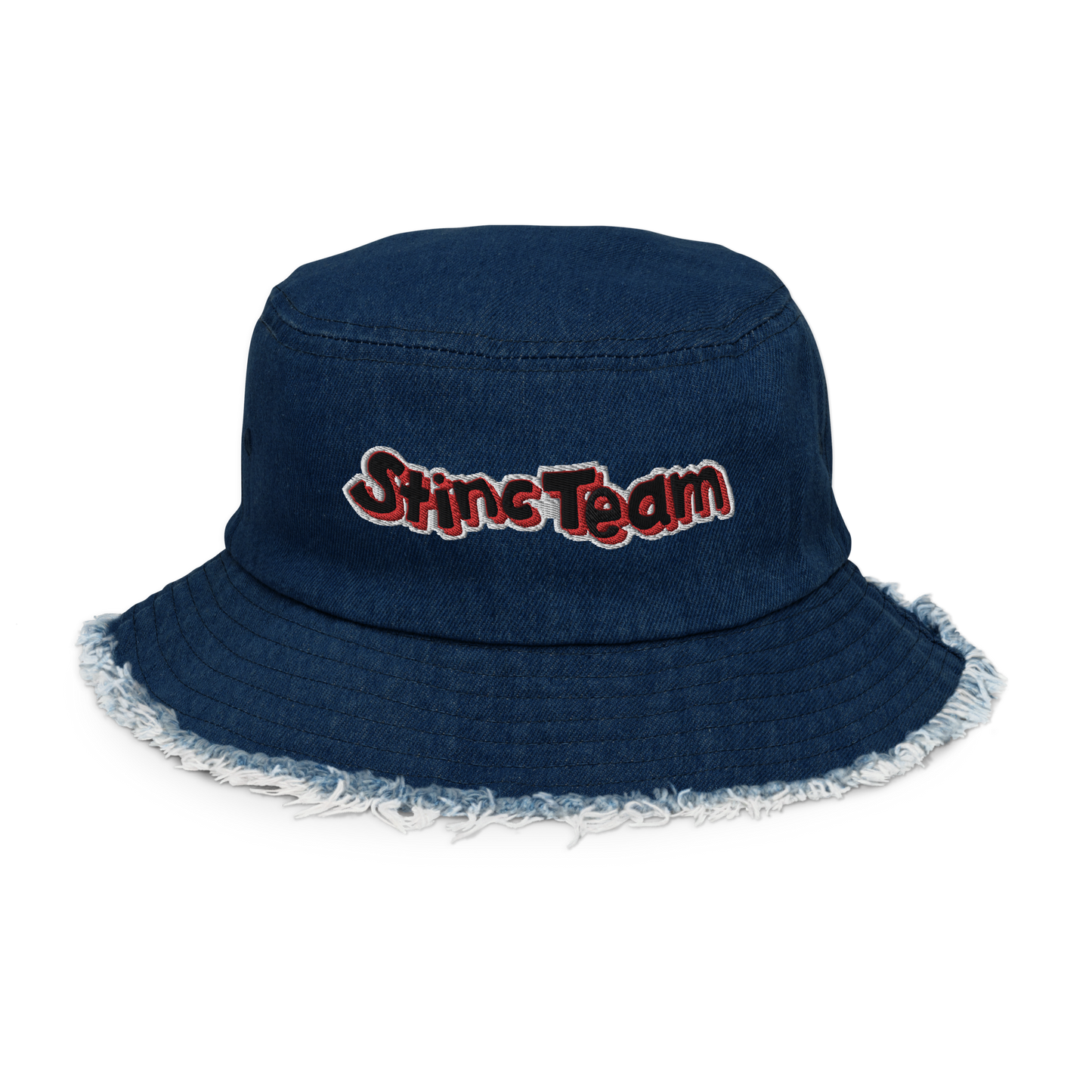 "Year of the Stincs" Distressed Denim Bucket Hat