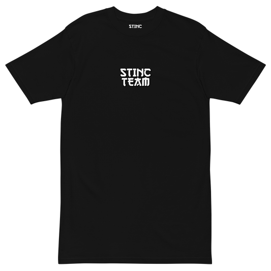 Black and White "Stinc Team" Logo Tee